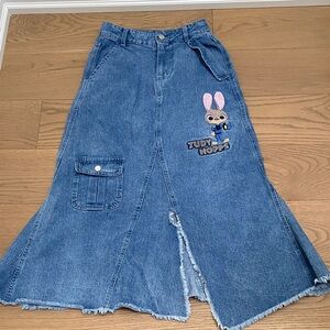 Disney 💯 Cotton Denim Skirt with Judy Hopps Patch (Zootopia), XS/Small